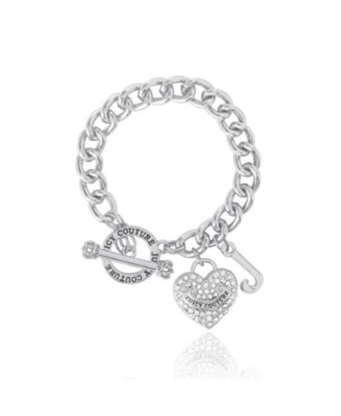 Toggle Bracelet with Crystal Heart Charm
