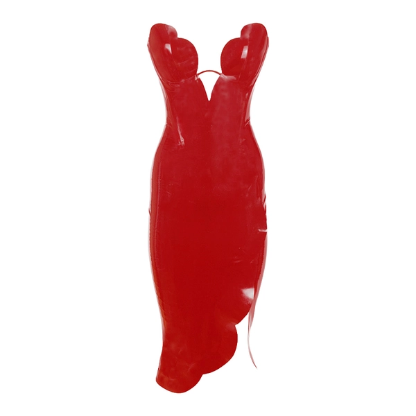 Latex Tulip Dress in supatex red