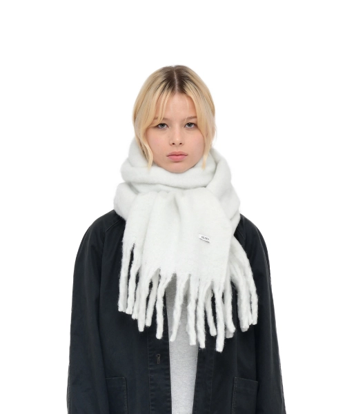 벨지(VELSEY) 볼드 솔리드 머플러 화이트 - 사이즈 & 후기 | 무신사