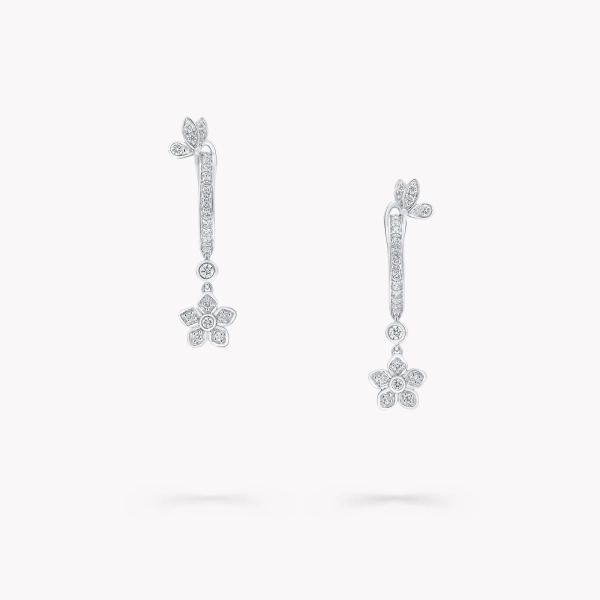 Graff Butterfly Diamond Hoop Earrings