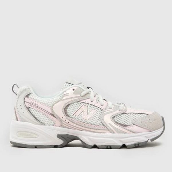 New Balance 530 Girls Youth in Grey Matter & Pink Salt
