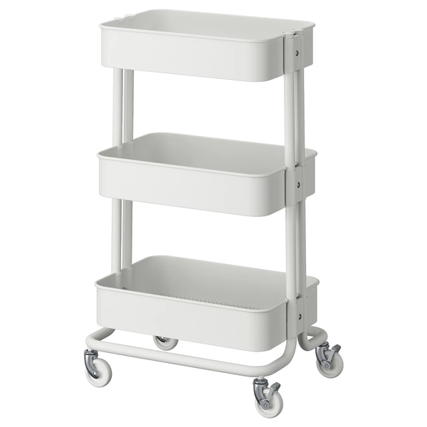 RÅSKOG Utility cart - white 13 3/4x17 3/4x30 3/8 "