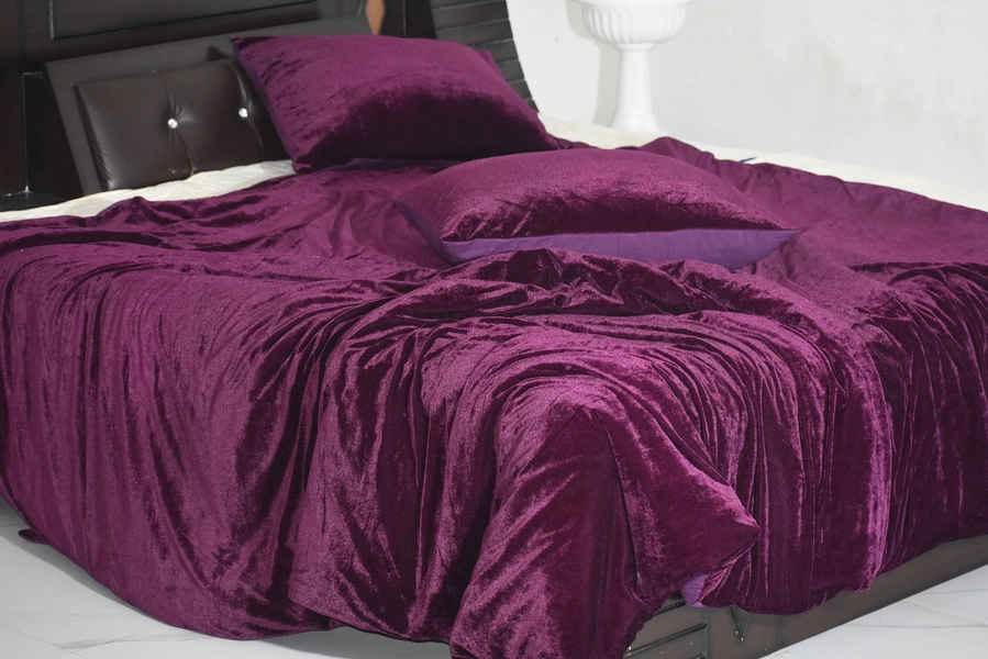 Velvet Bedding KING/WINE PURPLE
