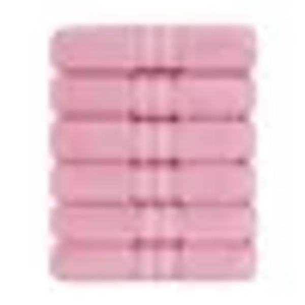 Unique Bargains 6-Pack 100% Cotton Absorbent Bathroom Towel Pink
