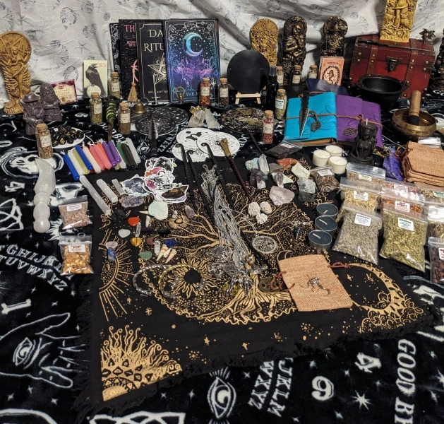 Witchcraft Mystery Box, Huge Variety of Wiccan Ritual Supplies, Giftbox of Altar Tools, Herbs, Jewelry and More - Etsy