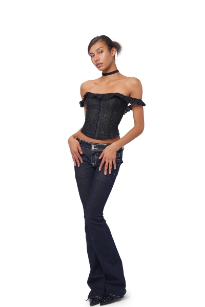 【RUNWAY COLLECTION】EMBROIDERED CORSET PEPLUM TOP
