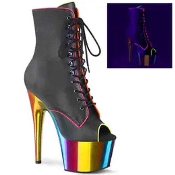 Pleaser Adore-1021RC-02 Women's High Heel Ankle Boot, All Seasons Footwear