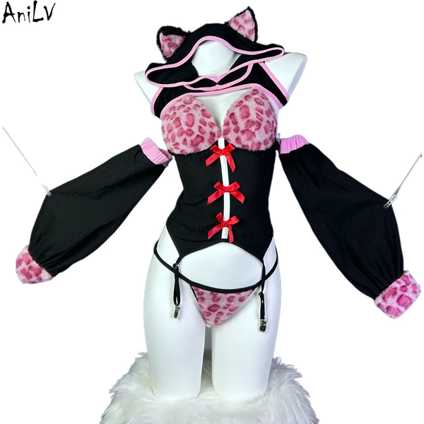 AniLV Anime Little Leopard Girl Combat Uniform Women Cute Cat Outfits Christmas Cosplay Costume - AliExpress 