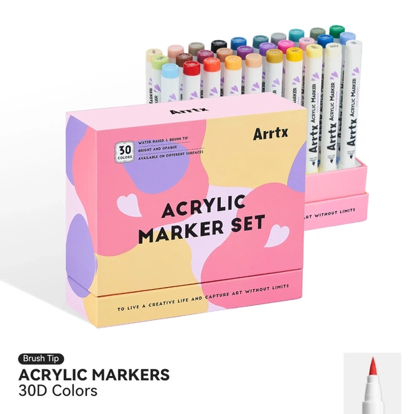 Arrtx Brush Tip Markers (set of 30) Series D