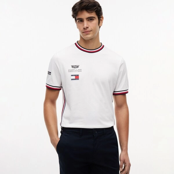 Unisex Tommy Hilfiger x Cadillac F1 Team White Replica Logo T-Shirt