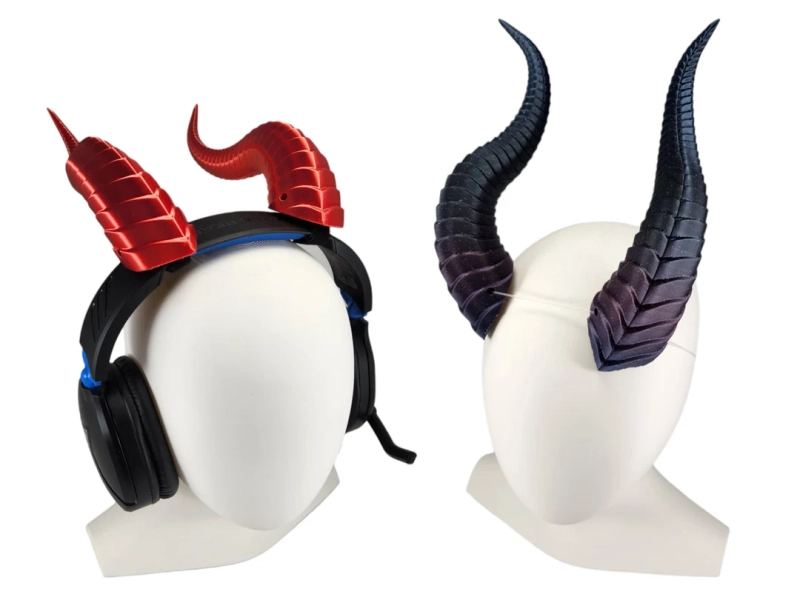 Dragon Horns for Headset | 3D Printed Horns for Headphones | Satyr Horn Cosplay | Large Dragon Cosplay Horns - Etsy