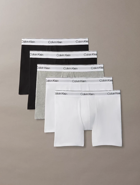 5 Pack Boxer Briefs - Icon Cotton Stretch