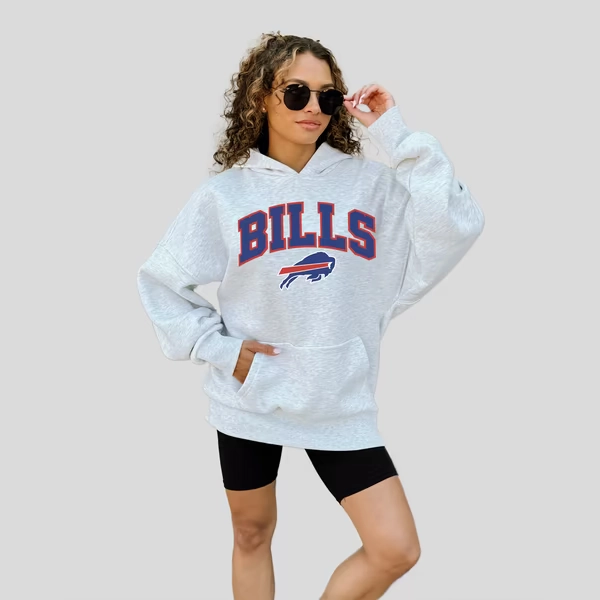Women's Gameday Couture  Ash Buffalo Bills Fan Edition Premium Weight Hoodie