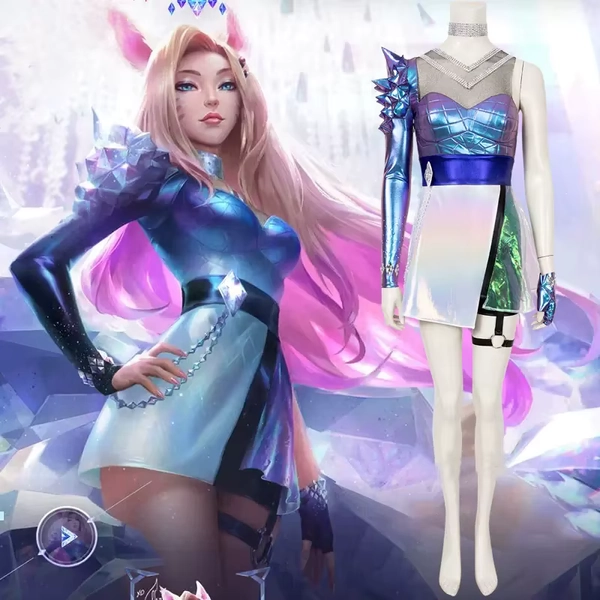 Spel Lol Cosplay Lol Kda 2020 S10 Finales Ahri Cosplay Kostuum Halloween Cosplay K/Da All Out Jurk Vrouwen Sexy Jurk - AliExpress 