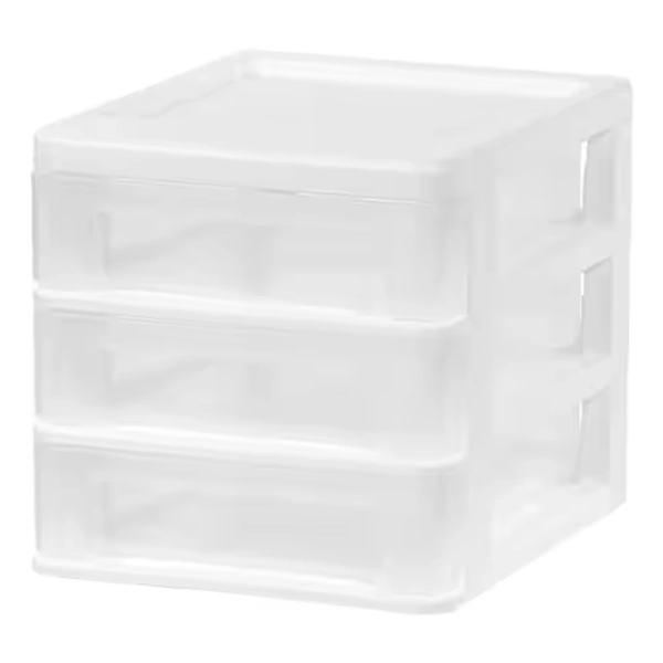 IRIS 7" Clear Tabletop Storage Drawers