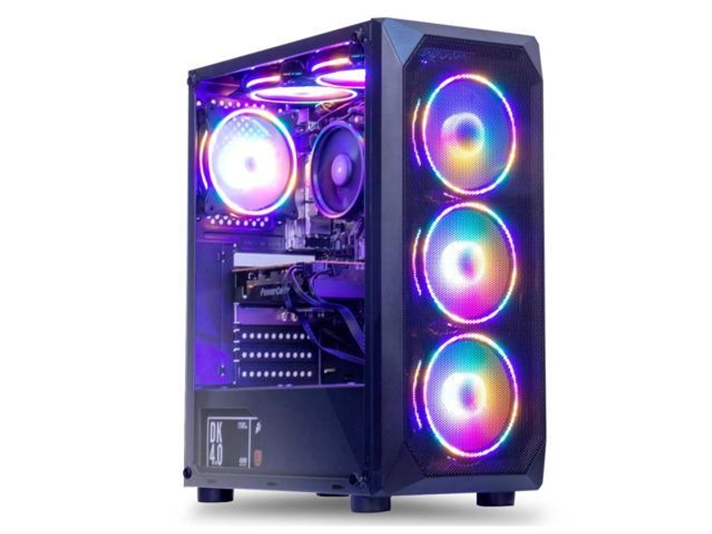 MXZ Gaming PC Computer AMD Ryzen 5 5500 3.6GHz,GeForce  RTX 4060 ,16GB DDR4 3200,NVME 1 TB SSD, 6RGB Fans, WIFI & Win 11 Pro Ready, Gamer Desktop