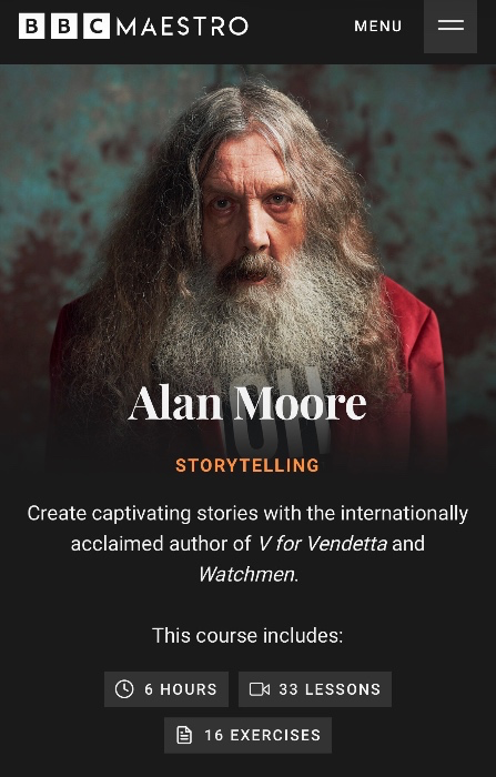 Alan Moore | BBC Maestro Course 