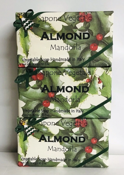 3-Pack Saponificio ~ Almond Handmade Bar Soap from Italy 10.5 oz Each