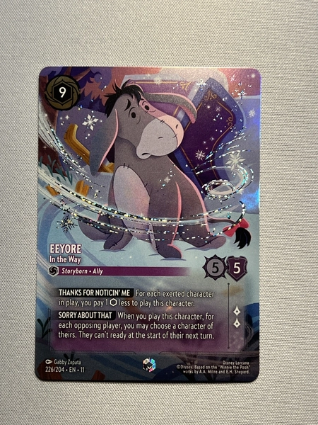 Eeyore - In The Way #226 - Enchanted - Disney Lorcana Winterspell - Near Mint