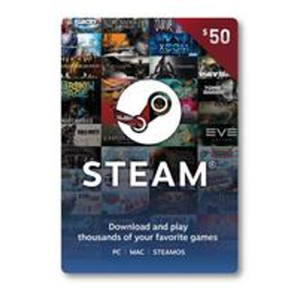 Valve Steam Wallet Gift Card - $50