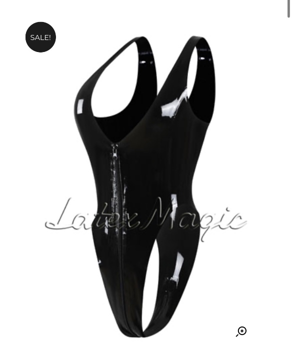 Basic High Slit Latex Bodysuit