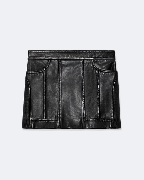 Leather Mini Skirt Black | ALLSAINTS Canada