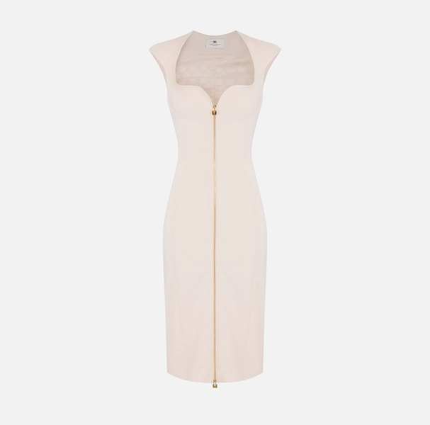 Elisabetta Franchi - Dress in double layer stretch crêpe fabric