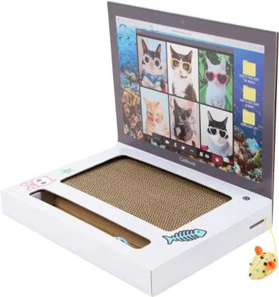 KITTY CITY Laptop Distraction Catnip Scratcher Cat Toy, Multicolor - Chewy.com