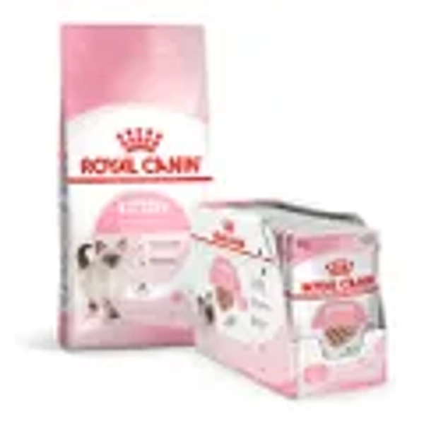 Royal Canin Kitten Bundle | Food 4kg & Loaf Wet  Food 85g x 12