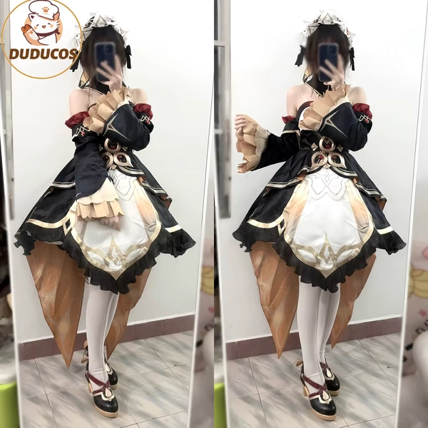 DUDU-SR Genshin Impact Sandrone Strój Cosplay Peruka Sukienka Marionetka Uniform Eleven Fatui Harbingers Halloween Party Rekwizyty Damskie - AliExpress 200000532