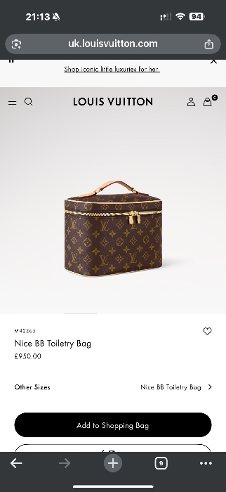 Louis Vuitton makeup bag 