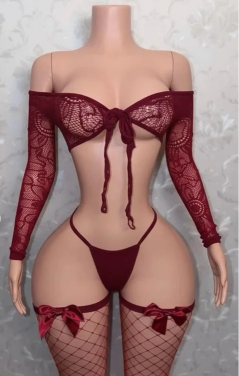 Conjunto de lingerie para dança exótica "Venus" de 3 peças: top de rede, calcinha fio dental e meias. Veste do XS ao L. - Etsy Portugal