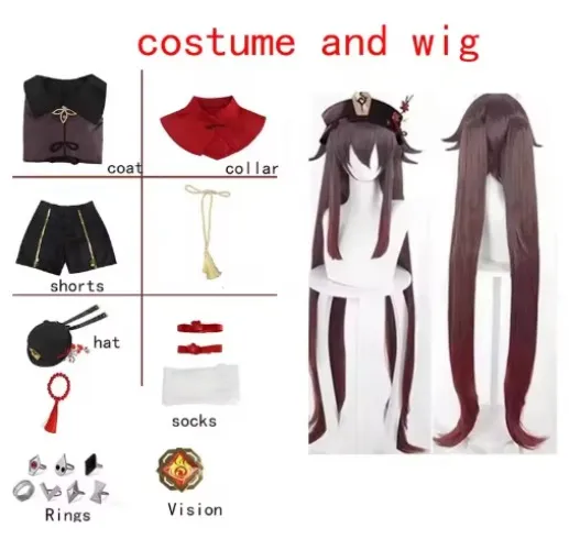 HuTaoCOS - Hutao Cosplay Femme Halloween Costume Anime Clothes For Women Disfraz Mujer Adulta For Adults Ropa Para Hu Tao outfits