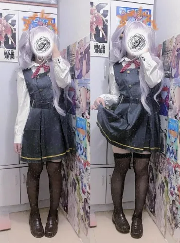 KanoeCOS - Xiuqin's Azure Archives, Itagaki Geng cosplay wig, Itagaki Shikae's special gray long hair