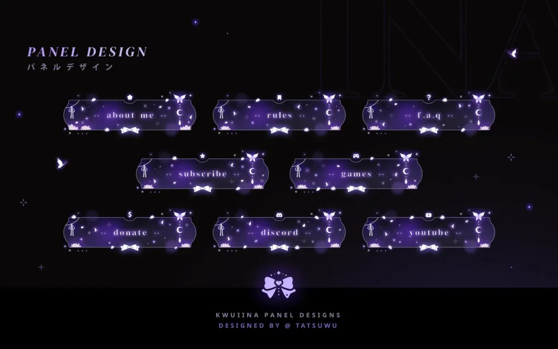 Twitch Panels by Tatsu