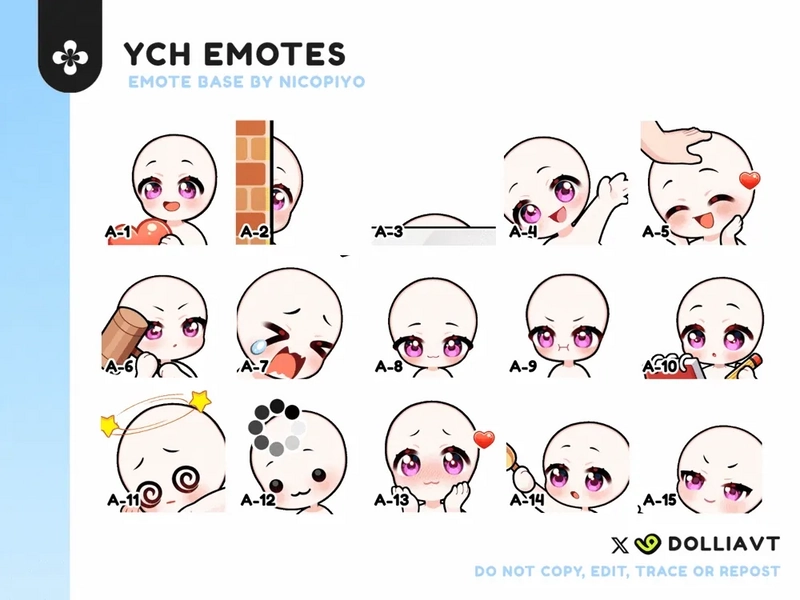 YCH Emotes Nicopiyo A ✦ SKEB / Surprise Me by 𝐃 𝐨 𝐥 𝐥 𝐢 𝐚 ✦ (@DolliaVT)