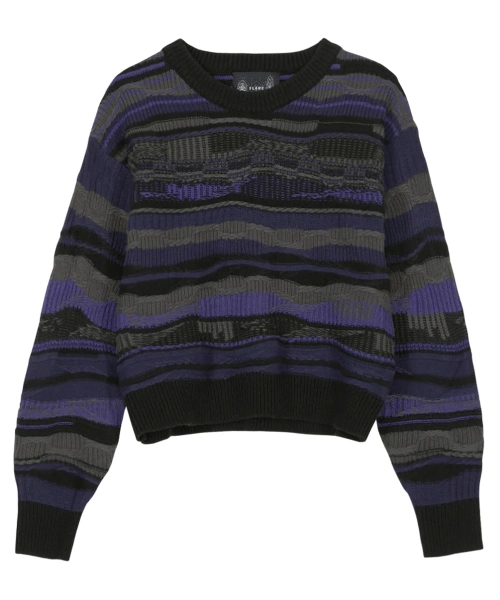 4Mix Knit Sweater (FL-147_Purple)