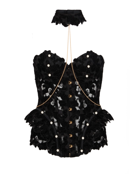 Arietta Corset Top in Black | By Agent Provocateur