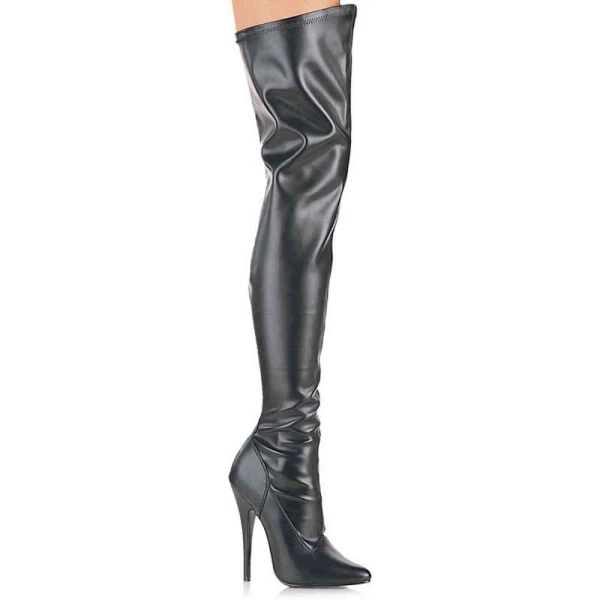 Devious Devious - DOMINA3000 Overknee Laarzen - Paaldans schoenen - Zwart | Attitude Holland
