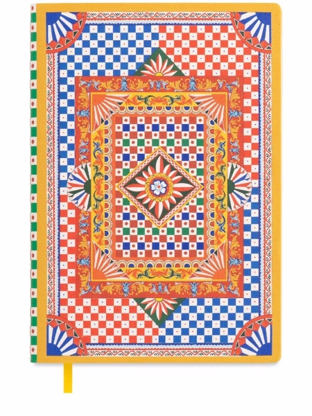 Dolce & Gabbana medium Carretto-print ruled notebook | One Size