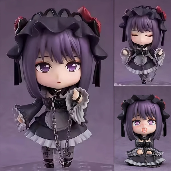 Anime Character Action Figure- Unique Style Collectible, Purple Hair with Flower Hat and Lolita Dress, Dynamic Pose with Expressive Eyes, PVC Display Model, Birthday Gift, Anime Theme Party Decoration, Suitable for Anime Fans and Collectors