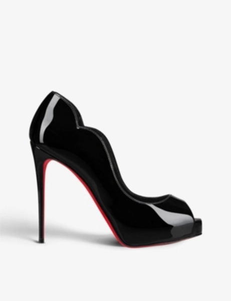 Hot Chick Alta 120 patent-leather heeled sandals - BLACK - EUR 41 / 8 UK WOMEN