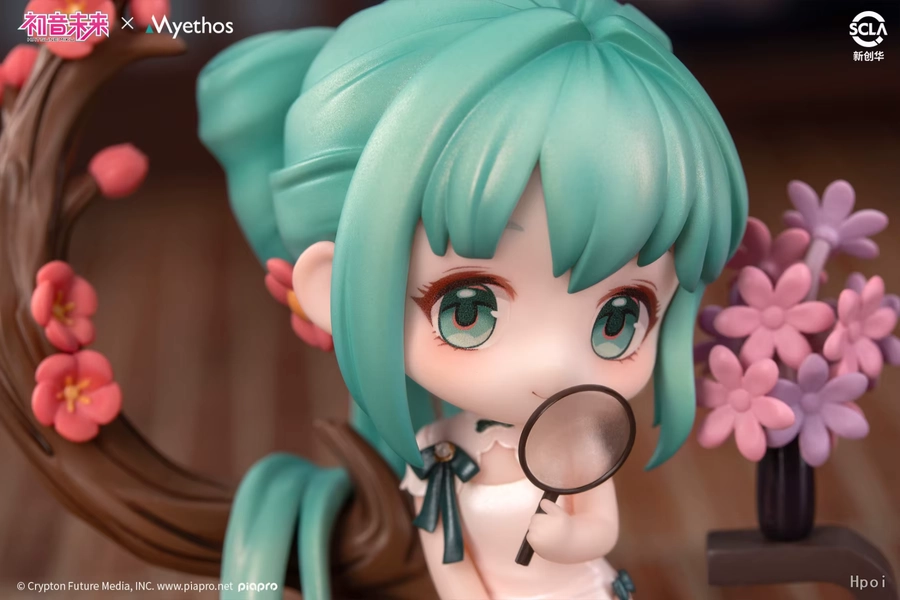 -En stock Original Myethos Hatsune Miku Piapro Shaohua Q Ver. Muñeca modelo anime de juguetes lindos de 10 cm