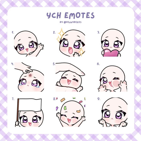 YCH Emotes by kennyberos (@kennyberos)