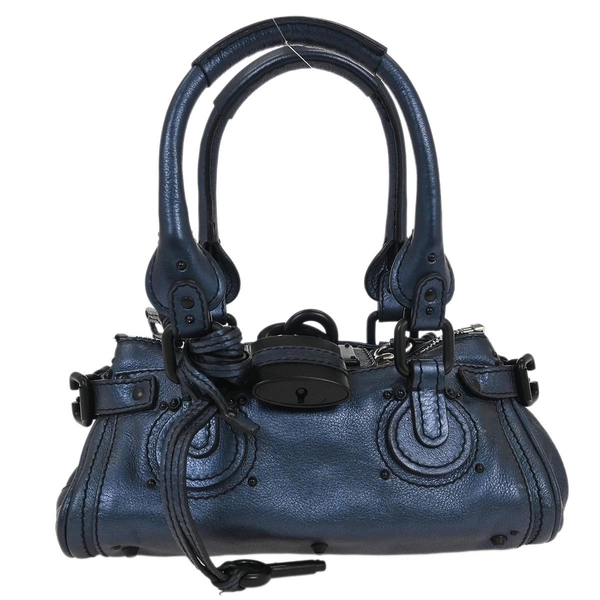 Chloe Metallic Blue Paddington Mini Handbag 04-06-51-5391 125539