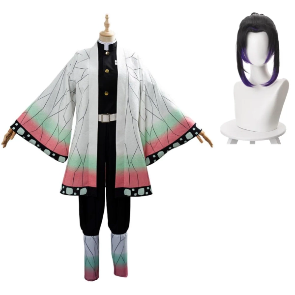 Shinobu Kocho Kimino Robe Uniform Set Outfits Cosplay Costume Carnival Suit