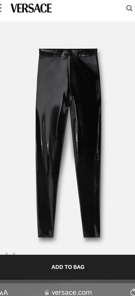 VERSACE LATEX  Black  leggings