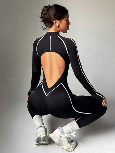 Seamless yoga Jumpsuit with cleavage