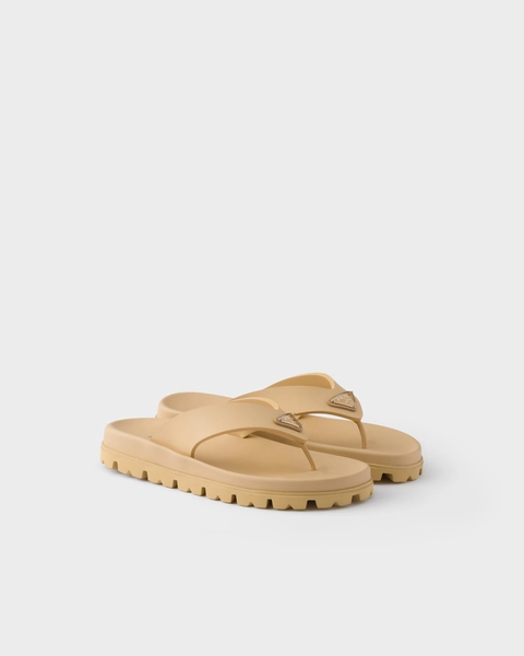 Rubber thong sandals Prada