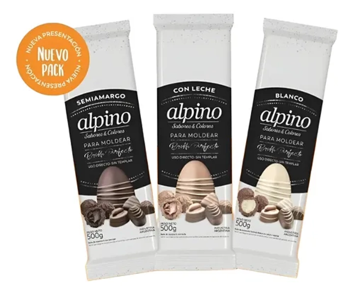 Chocolate Alpino Lodiser Semiamargo Tableta X500grs